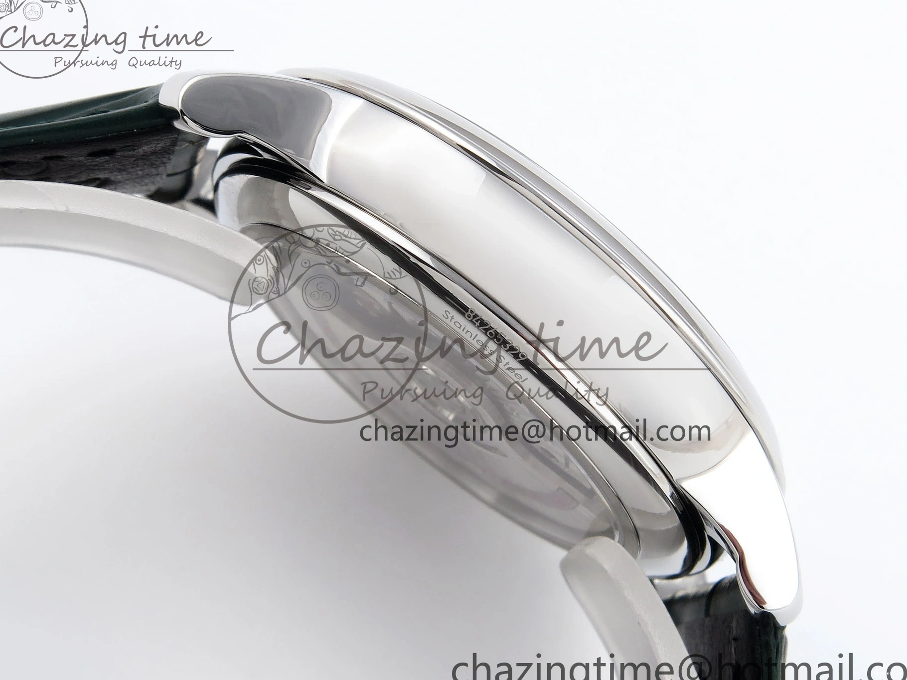 0215 Tailored De Ville Date SS MKF 1:1 Best Edition Dark Gray Dial Roman Marker on Black Leather Strap A 7740